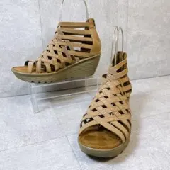極美品✨SKECHERS 厚底グラディエーターサンダル ウェッジ 22.5㎝のサムネイル