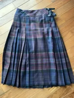 ローラアシュレイ ウール 100% 巻きスカート