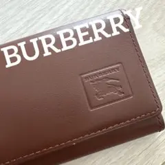 ヴィンテージBURBERRY バーバリー キーケース ブラウン レザーのサムネイル