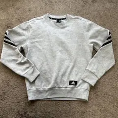 USED美品アディダススウェットメンズMトレーナーグレースリーライントップス