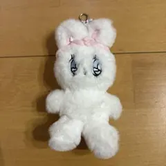 エスターバニー　ぬいぐるみキーホルダー　ホワイト　中古品