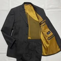 極美品✨SUIT SELECT セットアップ グレー チェック 3ボタン 裏地