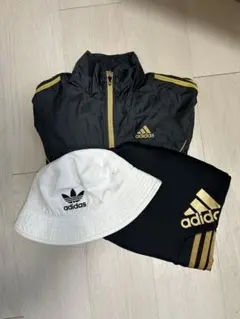 アディダス ウィンドブレーカー・パンツ・バケットハット セット