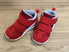 【15cm】アシックス スクスク レッド ミドルカット キッズシューズ