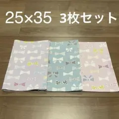 ハンドメイド ランチョンマット 2枚 チェリーリボン グレーピンク 25