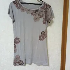 PAUL＆JO　UNIQLO UT 花柄 半袖Tシャツ ベージュ サイズSのサムネイル