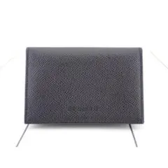 特価 ブルガリ カードケース LEATHER ロゴ 色:BLACK-ブラック