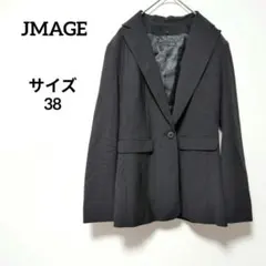 JMAGE ブラック テーラードジャケット シングル セレモニー リクルート 7