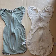 恐竜柄ベビースリーパー 2点セット　スワドル　Mさいず