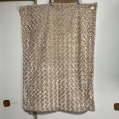 ひざ掛け ブランケット ベージュ ドット