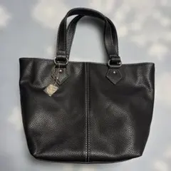 HAMANO × TWANY コラボ ミニトートバッグ シボ革 黒のサムネイル
