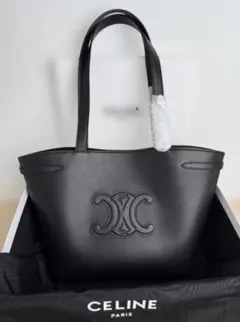 CELINE ブラックレザートートバッグ