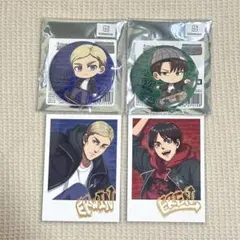 進撃の巨人 リヴァイ エルヴィン エレン あみあみ スケーター 缶バッジ 特典