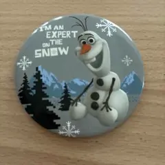 ディズニー アナと雪の女王 オラフ 缶バッジ グレー