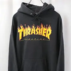 THRASHER スラッシャー フレイム プルオーバー フーディー 古着