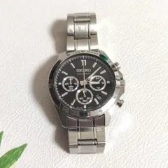 SEIKO クロノグラフ 腕時計 ブラック SBTR013