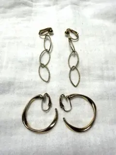 最終399円にお値下げ ゴールド イヤリング セット 2種類