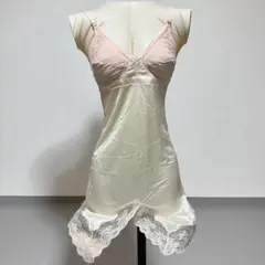 【美品】サテンとレースのブラスリップ・ペチコート　S74 1