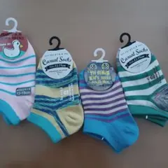 Toi et H.R キッズ靴下 4足セット 13-19cm ストライプ 新品