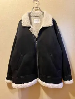 【CIAOPANIC】 フェイクムートンボアジャケット ブルゾン　ブラック M