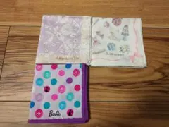 ジルスチュアート　バービー　アフタヌーンティー　ハンカチ3枚セット