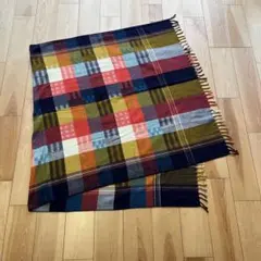 チェック柄大判マフラー