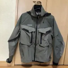 【未使用】SIMMS フィッシングジャケット グレー 美品 シムス ウェーディングジャケット Lサイズゴアテックス SIMMS