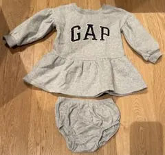 GAP グレー トレーナーワンピース おむつカバーセット