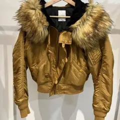 【値段交渉OK】AZUL/ファーフードジャケット/MA-1/N2-B