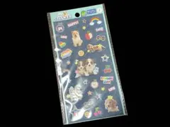 デニム風 ファブリックシール イヌ 犬 ステッカー