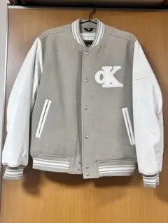 Calvin Klein Jeans スタジャン Sサイズ ベージュ/ホワイト