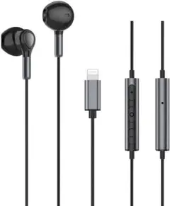 【新品】Apple MFi認定 iPhone用ライトニングイヤホン 高感度マイク