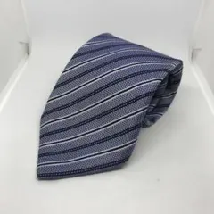STUDIO by DURBAN ネクタイ　ブルー×紺×白　ストライプ