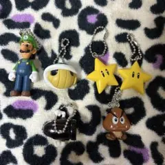 スーパーマリオ キャラクター キーホルダー 6個セット ルイージ クリボー