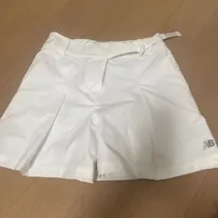 【new balance golf】ホワイト　スカート風ショートパンツ