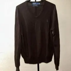 Polo by Ralph Lauren ブラウン Vネックセーター XXL