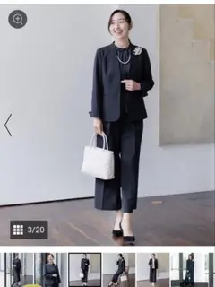 東京ソワール　GENIE SOIR ネイビー ノーカラージャケット サイズ9