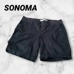 SONOMA メンズブラック ショートパンツ コットン97% バックポケット付きのサムネイル