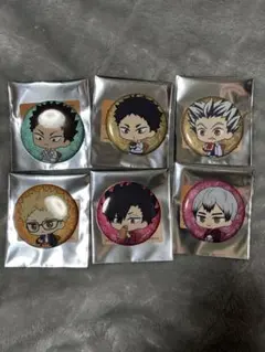 ハイキューちびキャラモーニングver. グリッター缶バッチセット