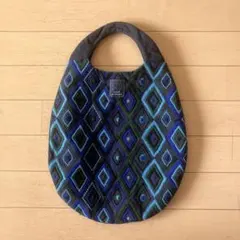 【希少】ミナペルホネン　エッグバッグ　flower diamond ネイビー