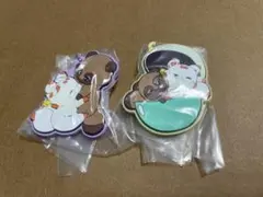 二尾の小狐てnこ ラバーキーホルダー 2種セット ラバスト
