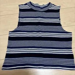 ランダムボーダーノースリーブ　L