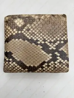 蛇革 パイソン 財布 二つ折り 本革