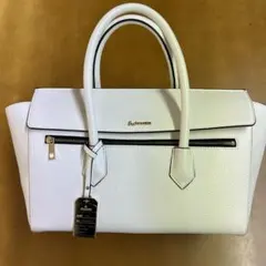 【美品】& chouette Lyon ホワイトハンドバッグ