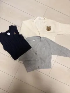 ベビー服 カーディガン ベスト 3点セット