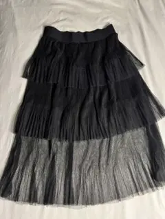 H&M チュールプリーツスカート ブラック Sサイズのサムネイル