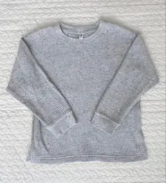 UNIQLO グレー　ワッフルトップス110