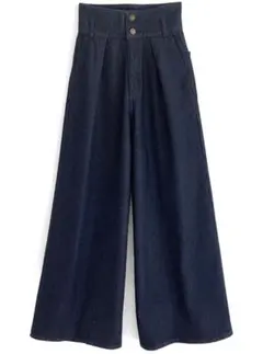 GRL ハイウエストタックデニムパンツ[qu22] S 新品未使用