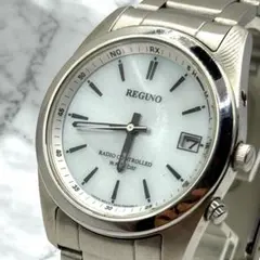 極美品　稼働品　CITIZEN　レグノ　 電波ソーラー　デイト　腕時計　シンプル