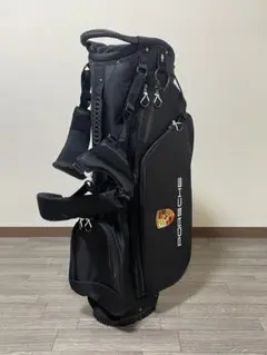 希少　ポルシェ　PORSCHE 軽量　撥水　キャディバッグ PORSCHE ポルシェ ゴルフ キャディバッグ スタンド式 ブラック 新品 未